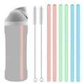 3pcs Reusable Straws with Cleaning Brush J12364