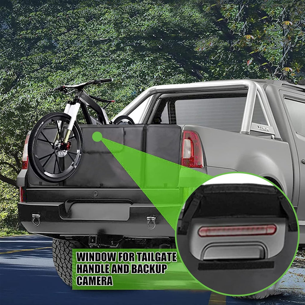 Tailgate Pad for Mountain Bikes with Tool Pockets and Bike Fixing Straps X767016