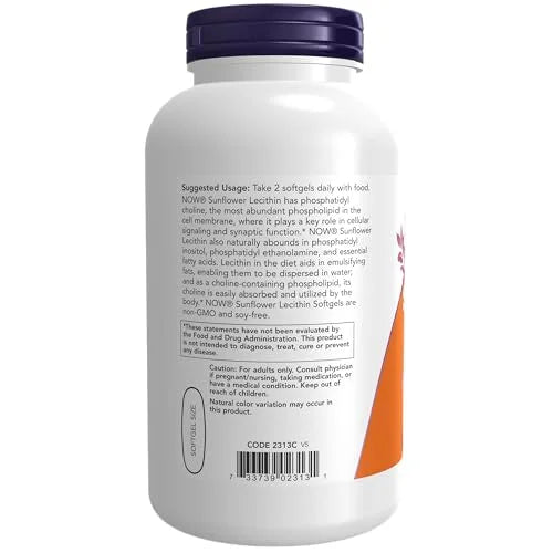 200 Softgels Sunflower Lecithin 1200 mg J947