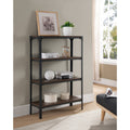 Antique Walnut and Metal 4 Tier Bookcase P1586