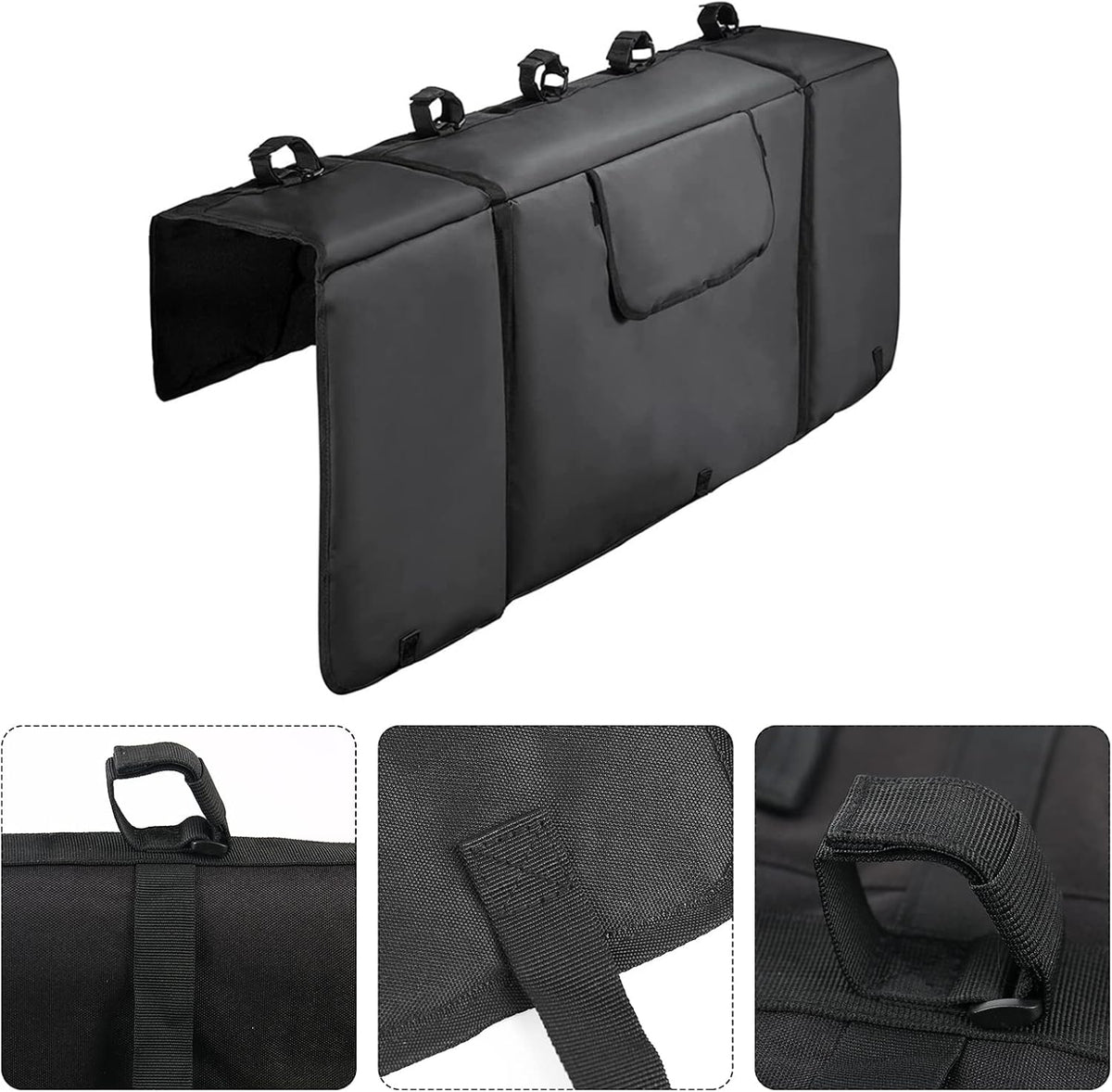 Tailgate Pad for Mountain Bikes with Tool Pockets and Bike Fixing Straps X767016