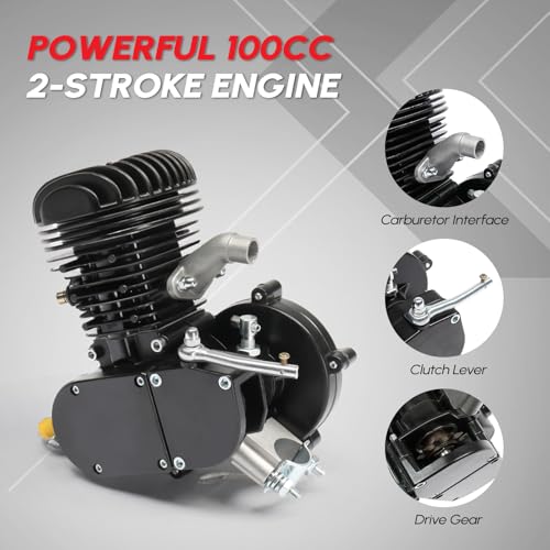100cc 2 Stroke Gas Bicycle Engine Motor Kit for 26-28" V-Frame Bikes K42885