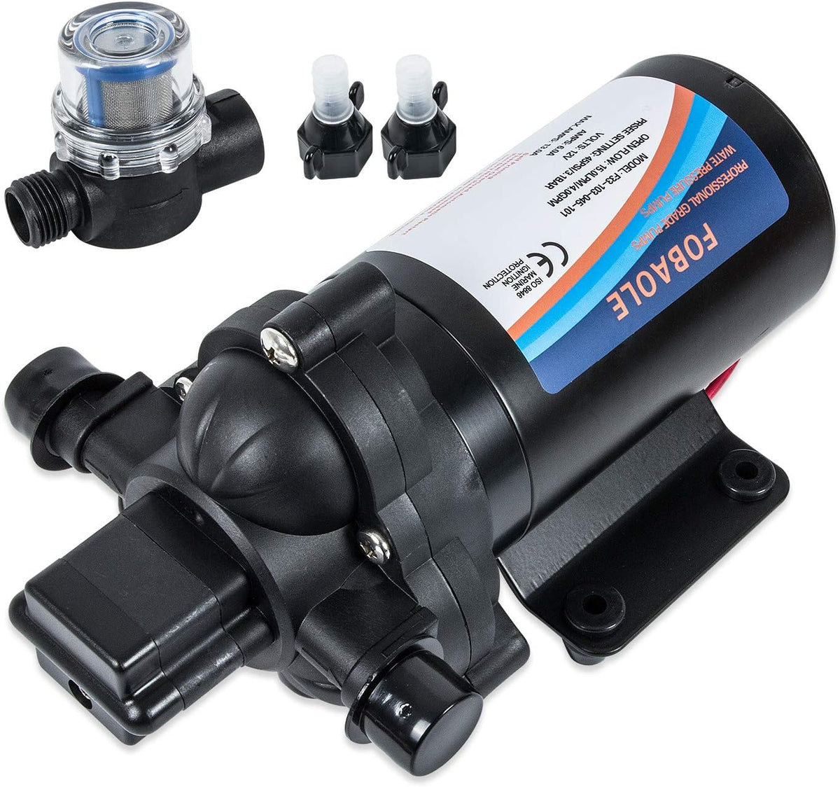 12V Fresh Water Pump with Pressure Switch 3.5 GPM 45 Psi A572927