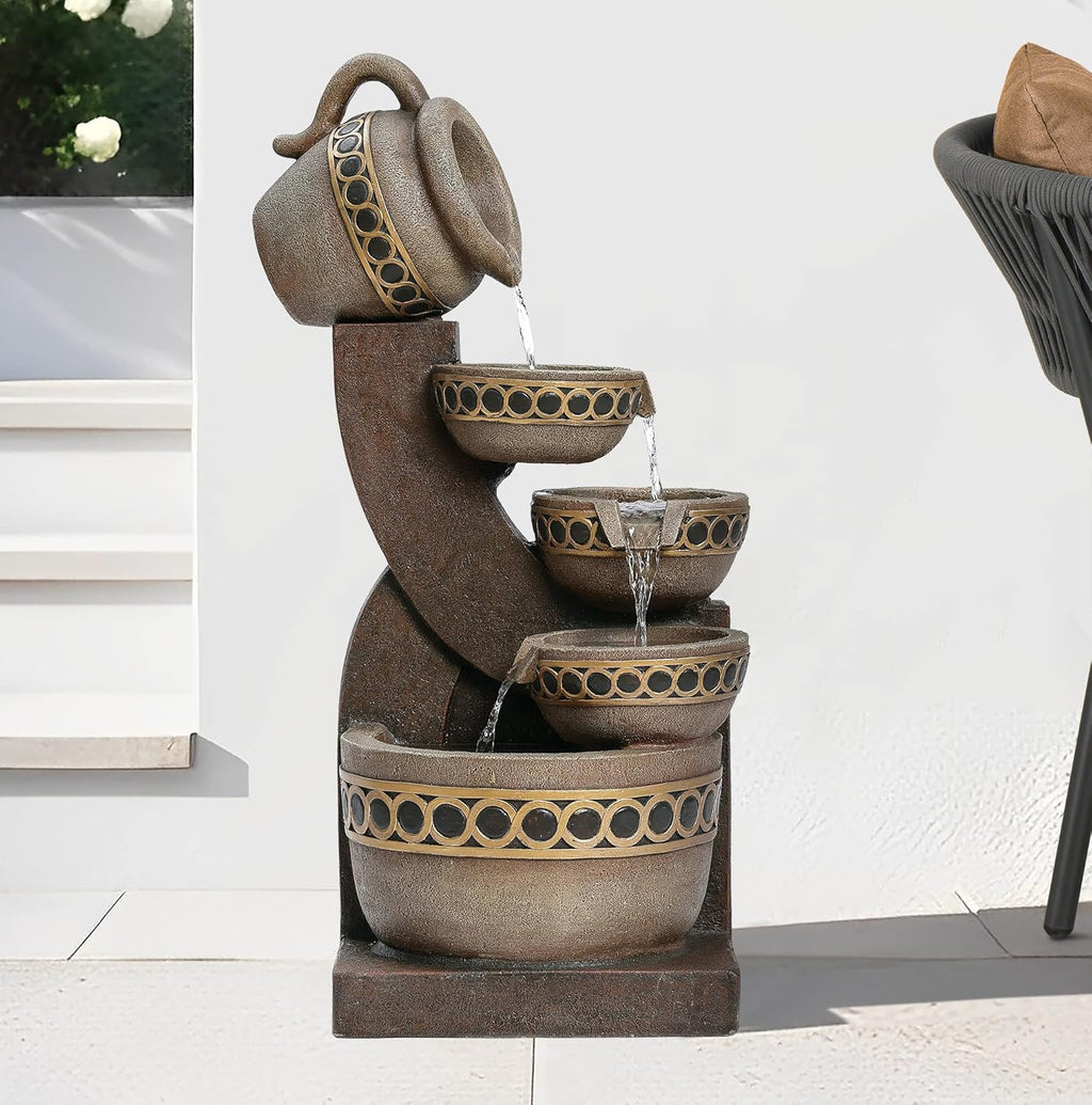 5 Tiered Polyresin Outdoor Water Fountain Z19084