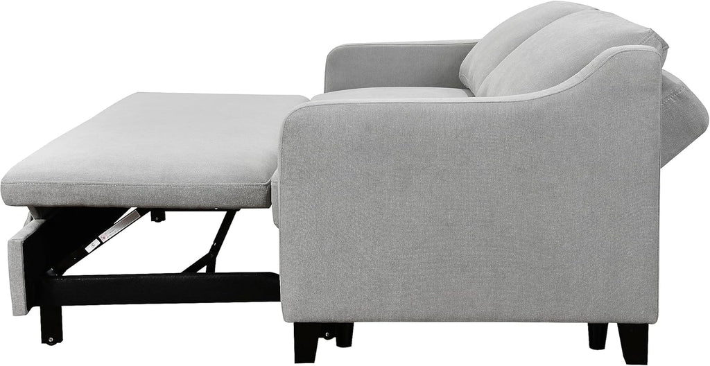 Light Gray Queen Sleeper Sofa Bed with Pullout Bed M245014