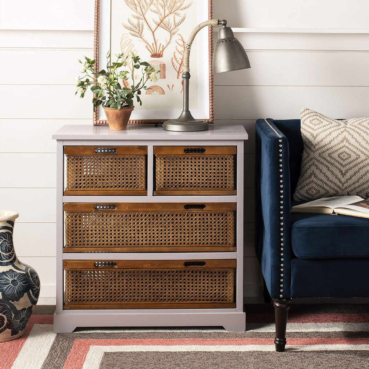 Grey 4-Drawer Storage Unit A5248