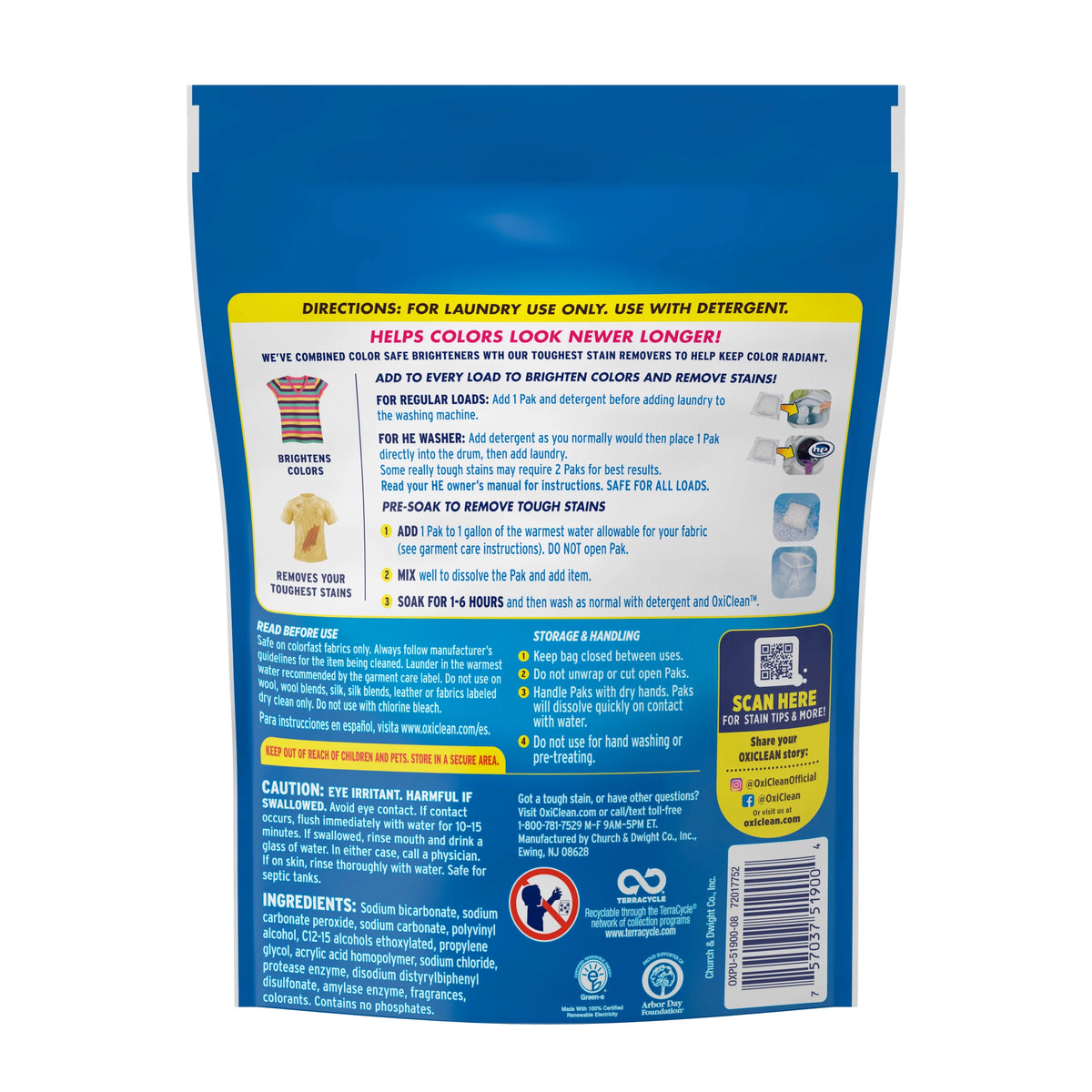 Laundry Brightener & Stain Remover, 10 Count S95507