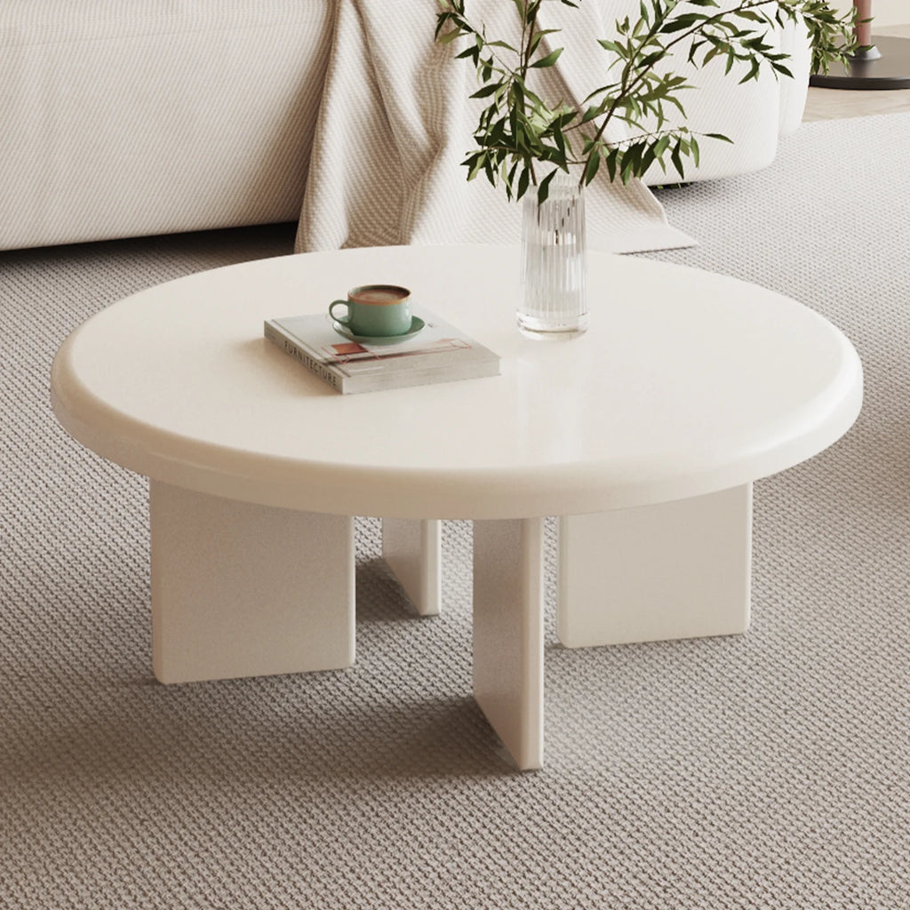 White Round Coffee Table E573