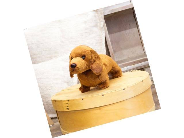 Caramel Brown Dachshund Plush Stuffed Animal Toy Y850613