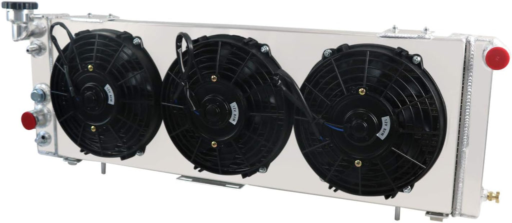 3 Row Core Aluminum Radiator with Fan Shroud and Relay D9791