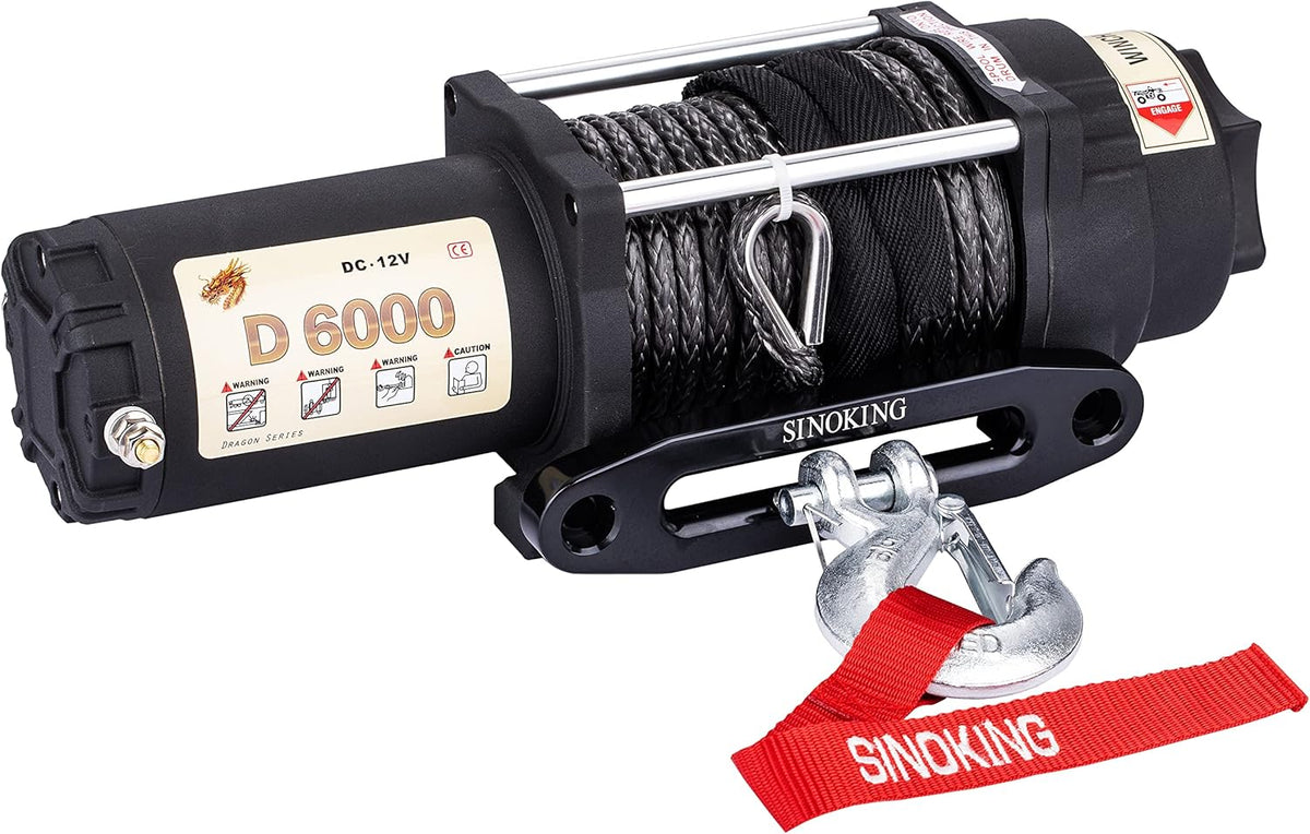6000lb 12V Winch with Synthetic Rope and Wireless Remote Control H996