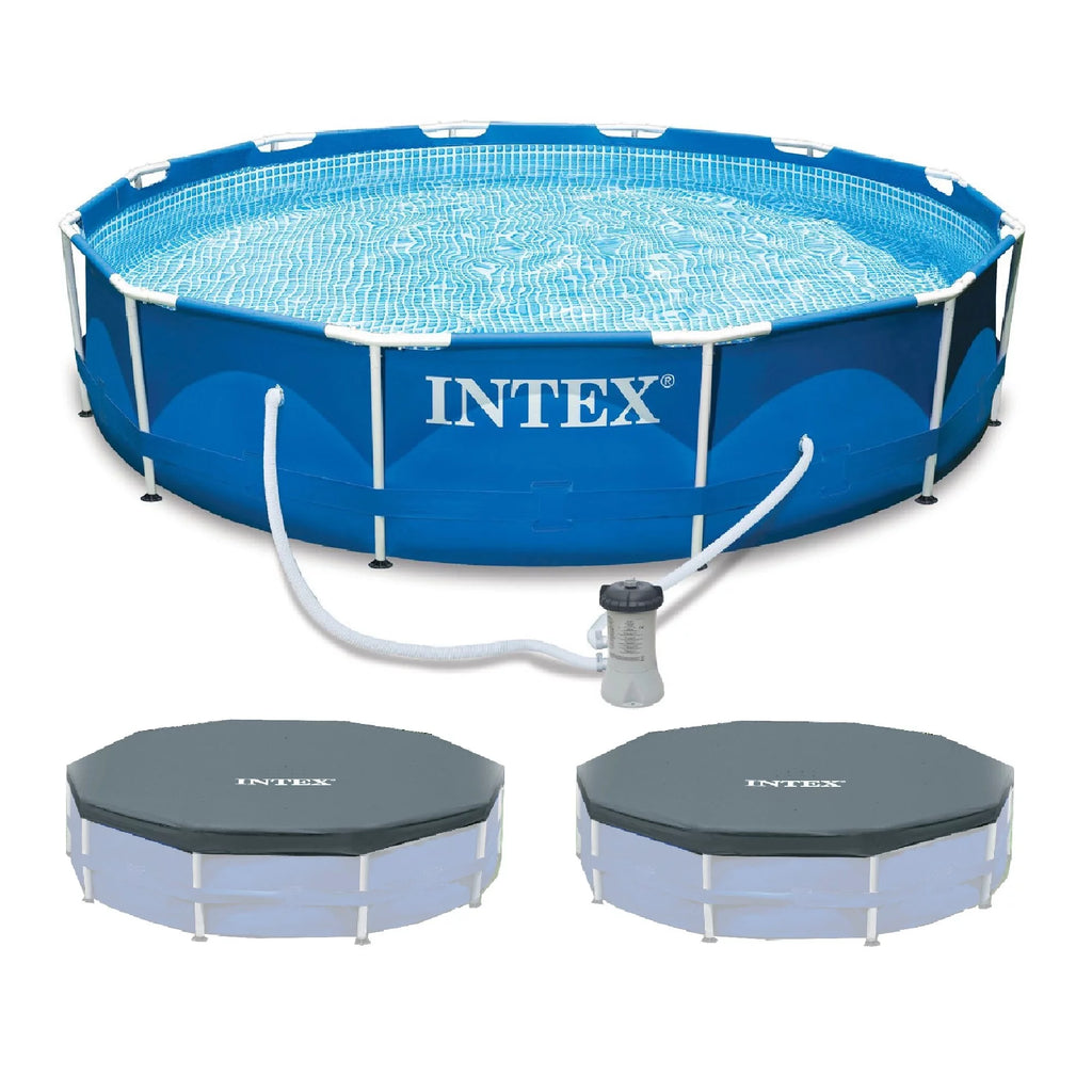 12'x30 Metal Frame Swimming Pool with Filter Pump W82868
