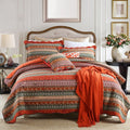 King Size Cotton Patchwork Bedspread Quilt Set L74154