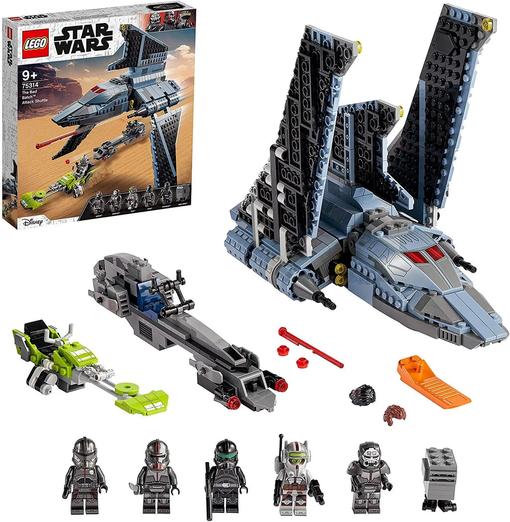 Star Wars Attack Shuttle Building Toy Set with 5 Clones Minifigures F785134
