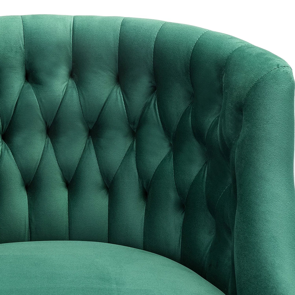 Green Velvet Swivel Office Chair Z626094