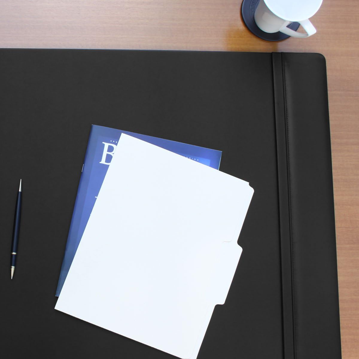 Black Leather Desk Pad Y6631