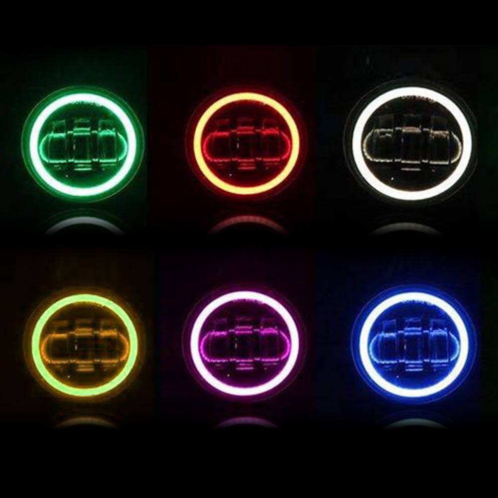 RGB Halo Headlights and Fog Lights Combo for Jeep Wrangler JK A64723