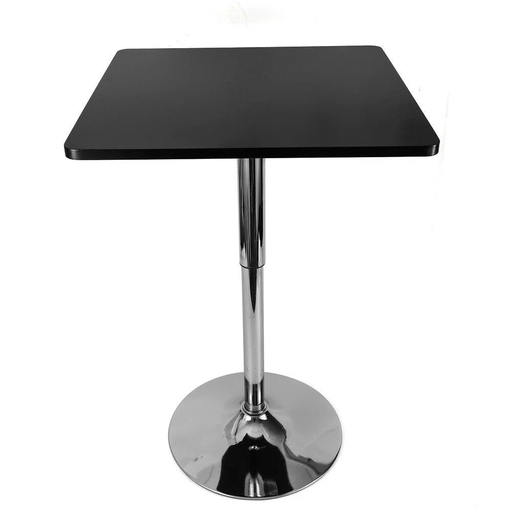 Adjustable Height 360 Rotatable Square Bar Table Black G410