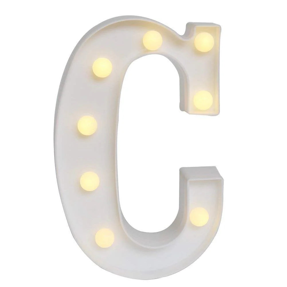 Light up Letter LED Alphabet Number Symbol Plastic Decoration O3921