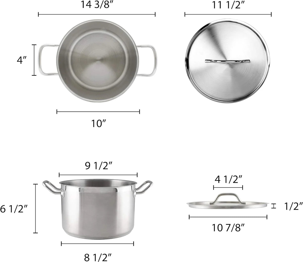 Stainless 8-Quart Stock With Lid W274