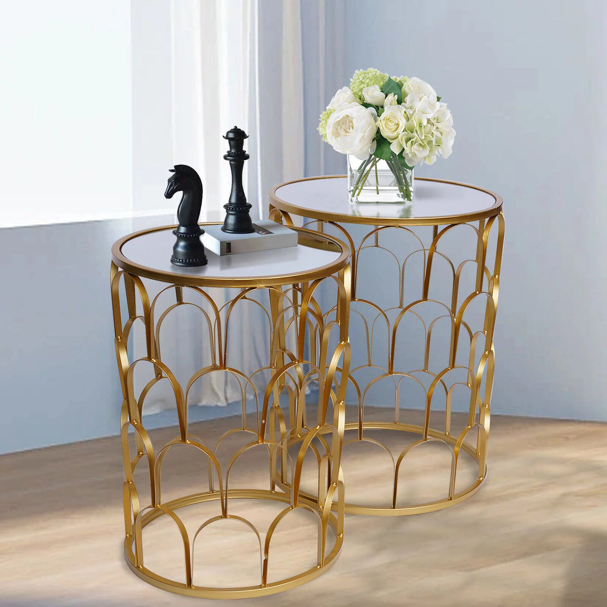 Metal Round Gold End Table B900257
