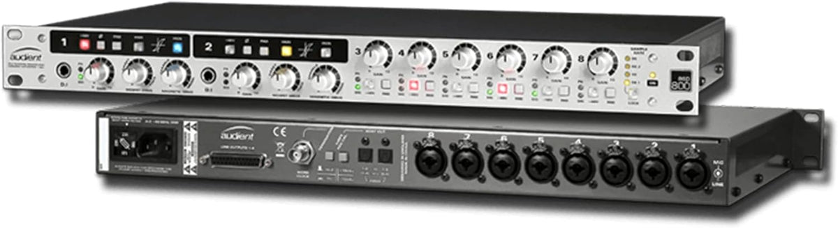 8 Channel Microphone Preamplifier with 2 XLR Mic Cables V4865