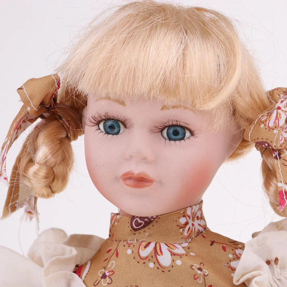 30cm Porcelain Doll Girl Figures with Stand S4934