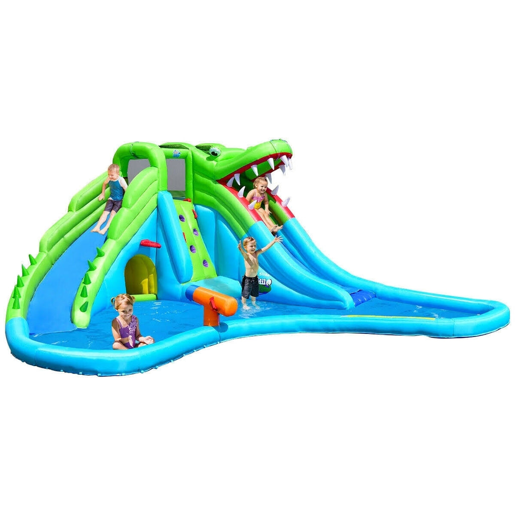 Crocodile Inflatable Water Slide Climbing Wall Bounce House L641402