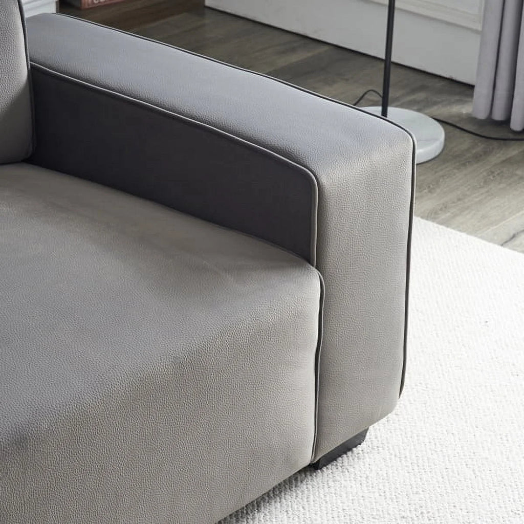 Brown Single Sofa with Side Pockets K445