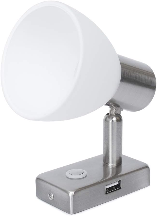 12V LED RV Interior Reading Light 3W with USB Port Dimmable Touch Switch Warm Two Pack E519