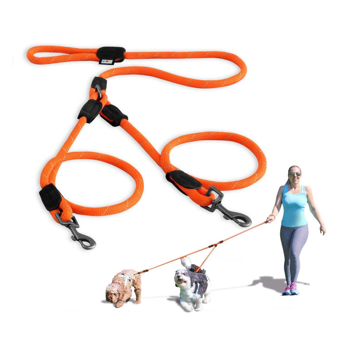 2 Reflective Rope Dog Leash Q1175