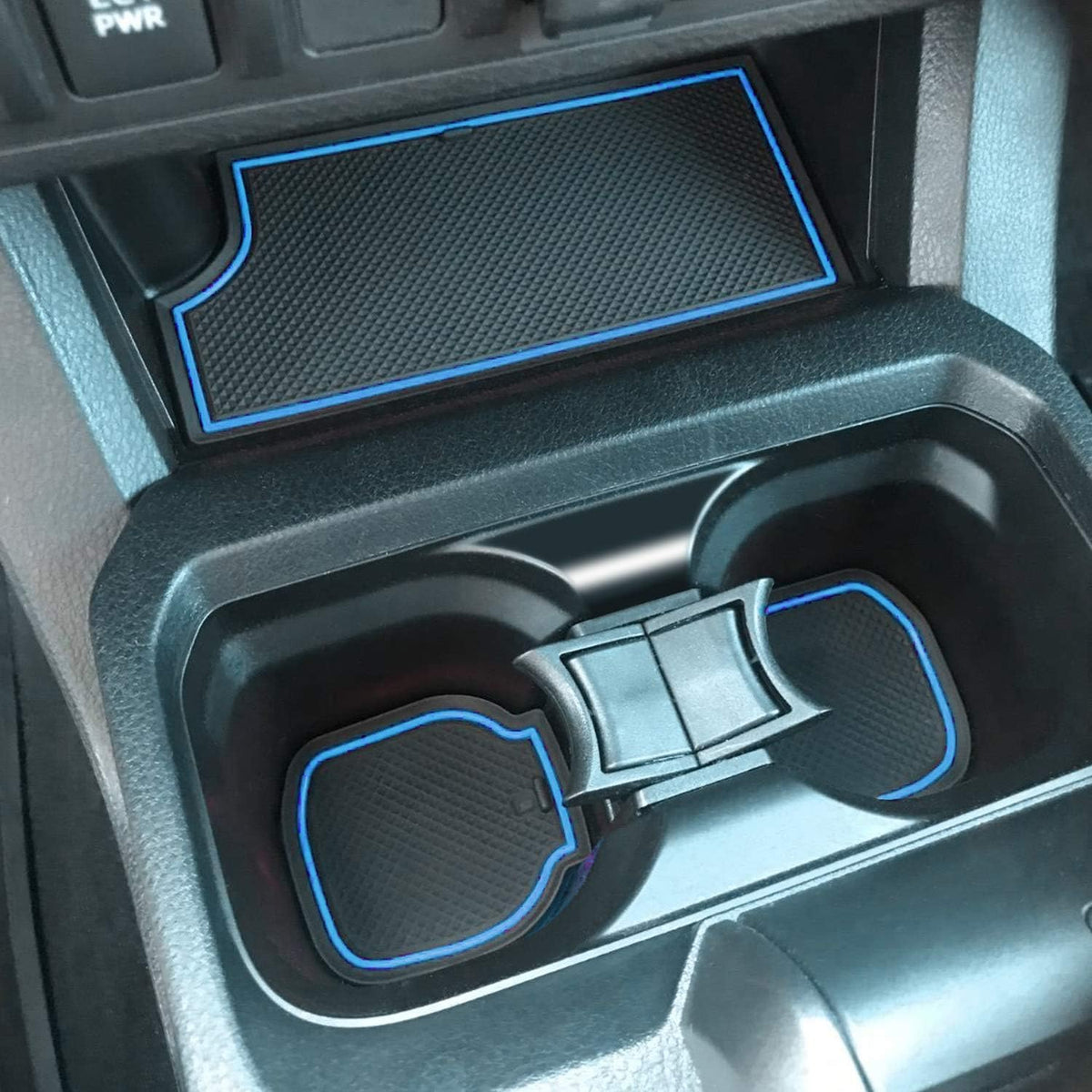 Red Trim Non-Slip Cup Holder Console Door Pocket Inserts Mats A896