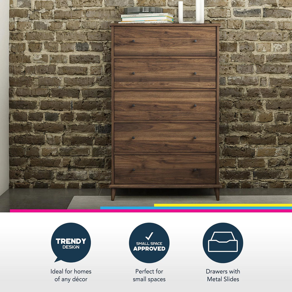 Ivory Oak 5-Drawer Dresser M63018