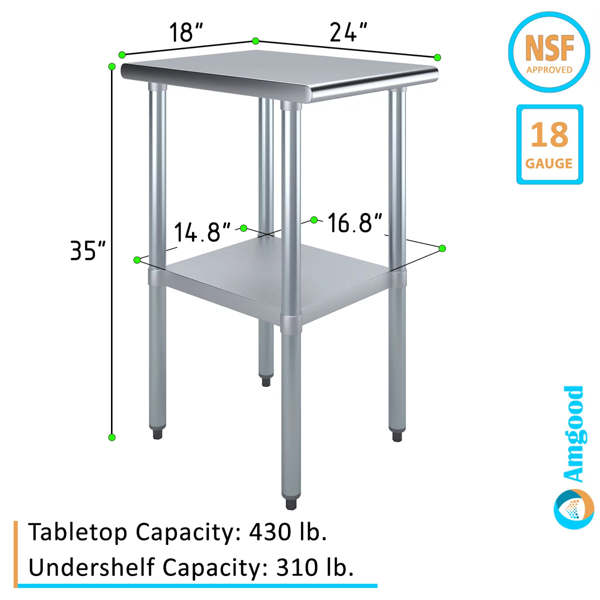 Stainless Steel Work Table with Undershelf Q9292