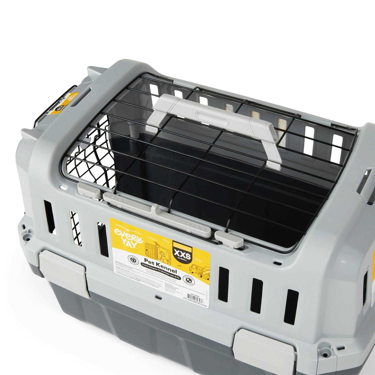 Grey 2-Door Pet Kennel L874