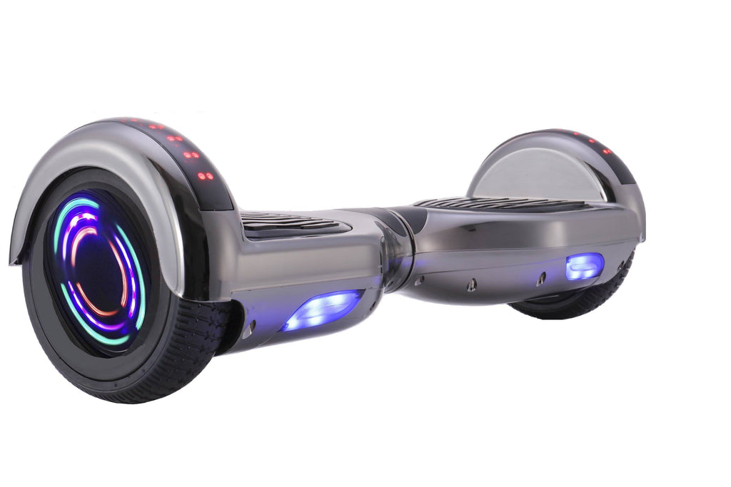 Chrome Black 36V Hoverboard with Bluetooth Speakers D7564