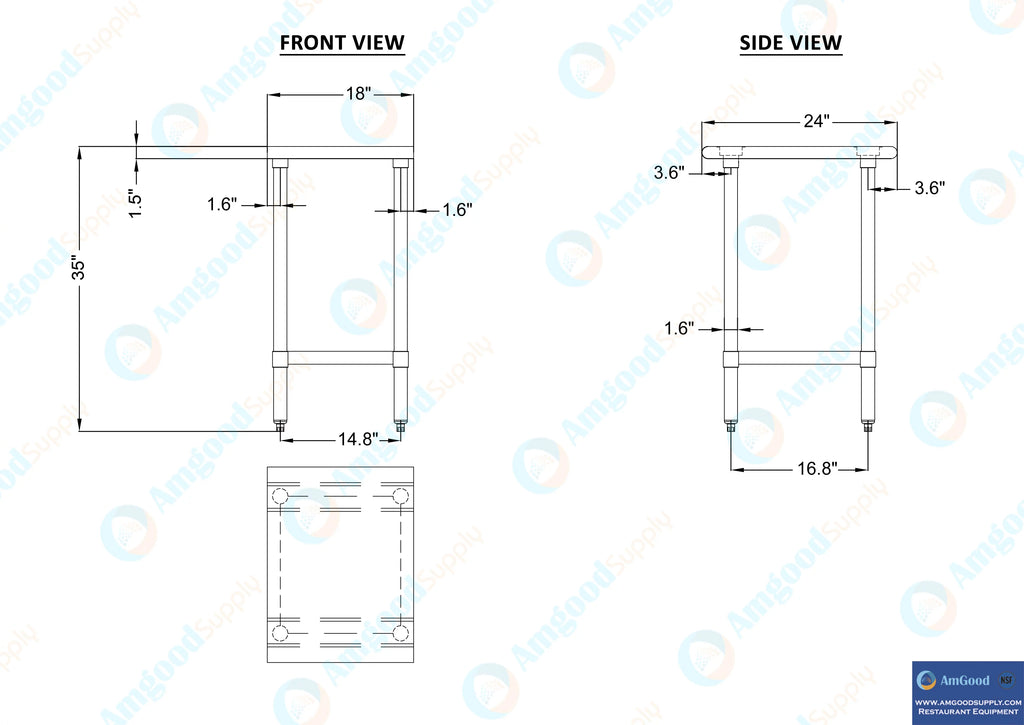 Stainless Steel Work Table with Undershelf Q9292