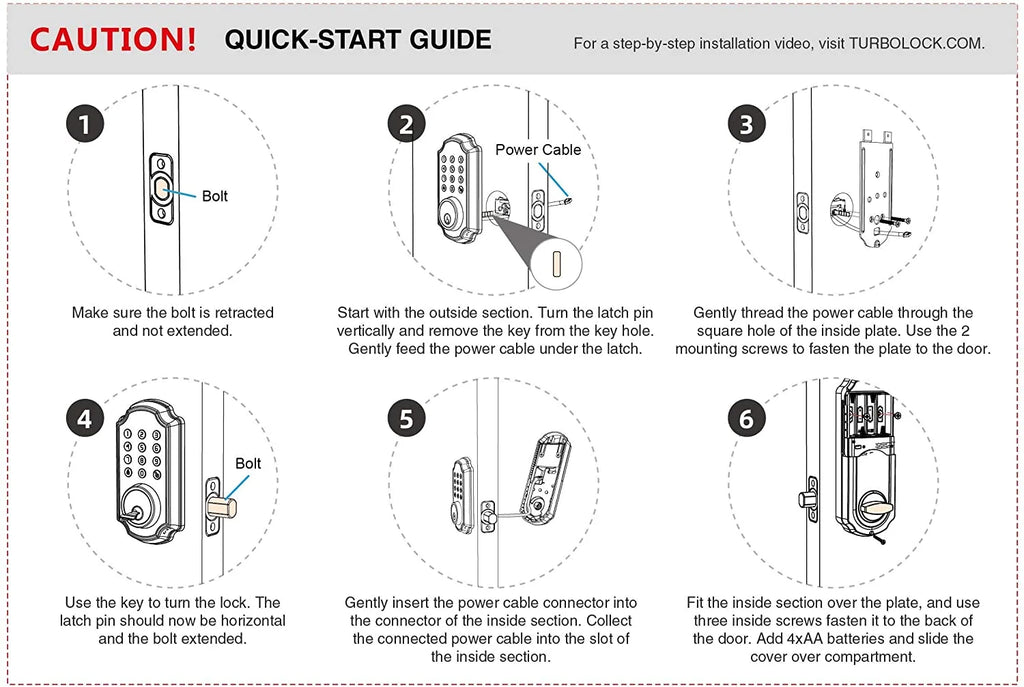 Smart Lock with Keypad Digital Deadbolt E702