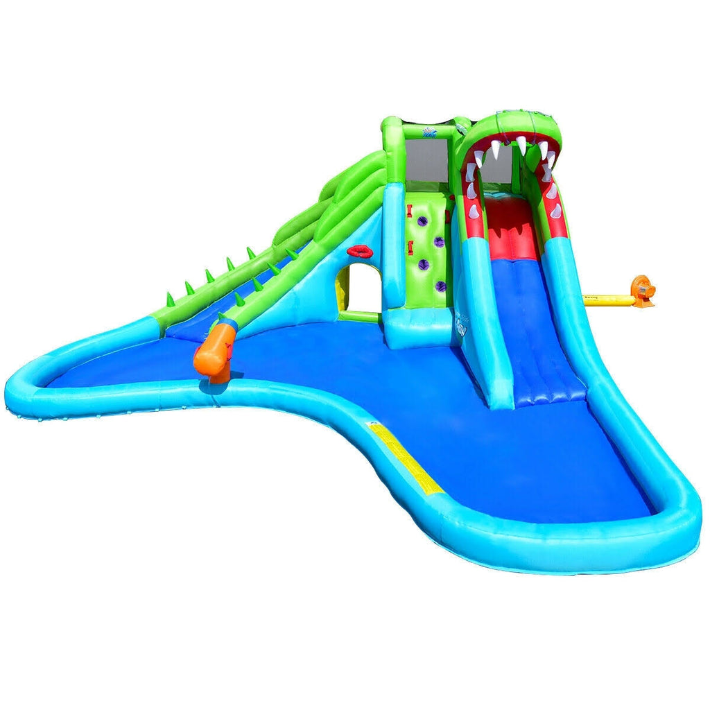 Crocodile Inflatable Water Slide Climbing Wall Bounce House L641402