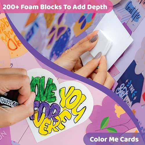 DIY Wall Collage Kit with Glitter Crafts, 1350 PCS B352803