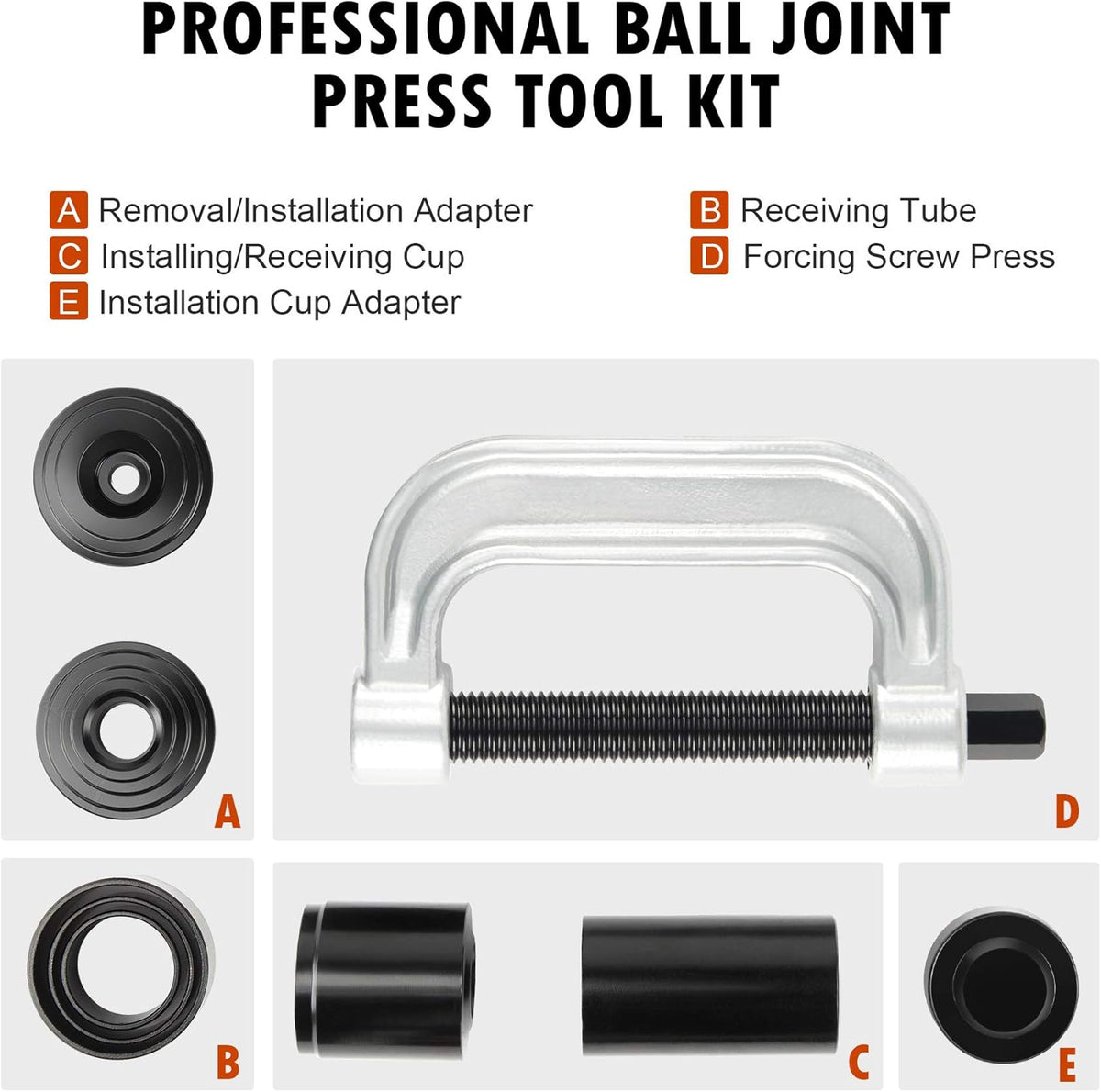 Ball Joint Press & U Joint Removal Tool Kit with 4wd Adapters, Pack of 2 Y564359