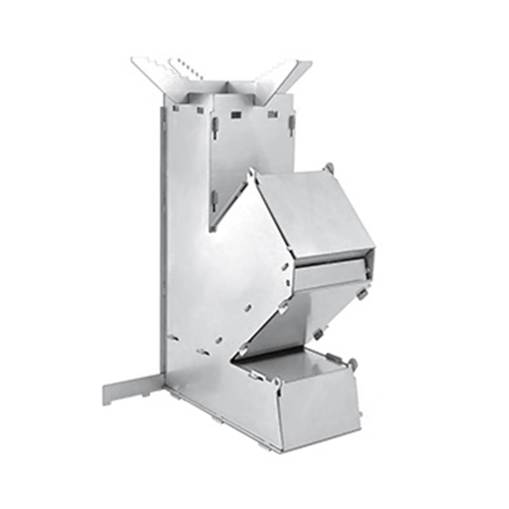 Outdoor Collapsible Wood Burning Detachable Portable Stainless Steel Rocket Camp Tent Z176558