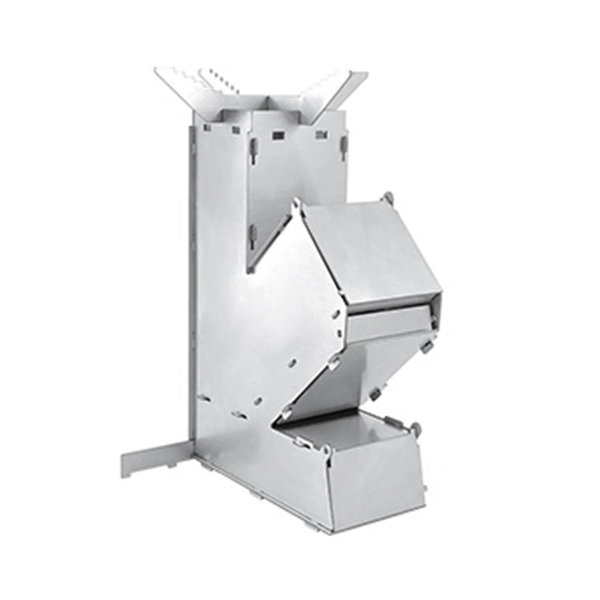 Outdoor Collapsible Wood Burning Detachable Portable Stainless Steel Rocket Camp Tent Z176558
