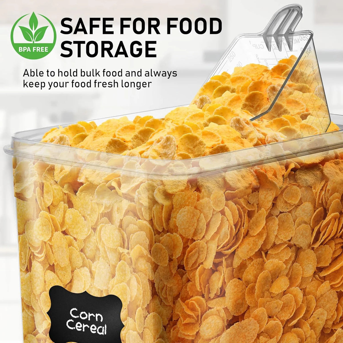 8.5L/287Oz Extra Large Airtight Food Storage Containers, 2 PACK with Lids A883281