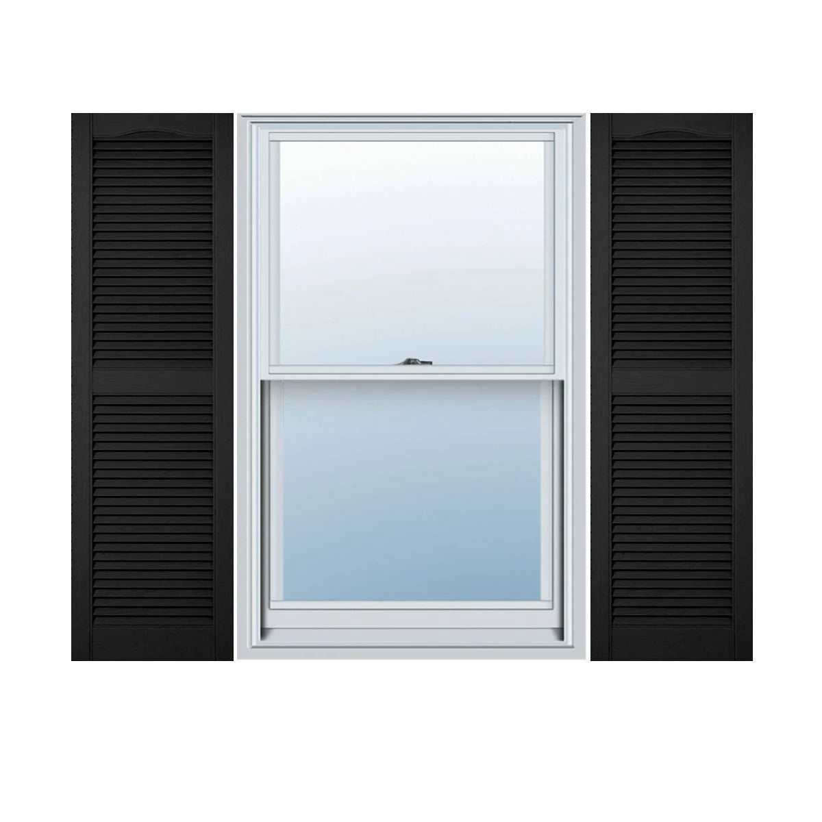 Black Vinyl Open Louver Shutters H34271