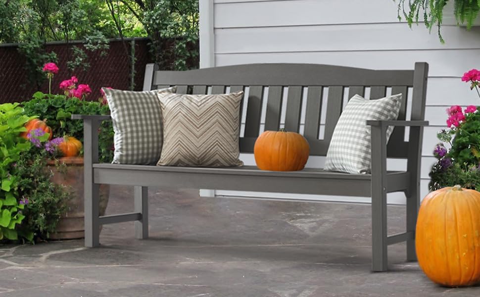 2-Person All-Weather Poly Lumber Outdoor Bench S6764