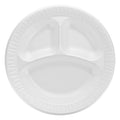 10.25 in White Laminated Foam 3 Comp Plate Y48044