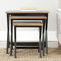 Black Oak Stacking Tray Tables B248669