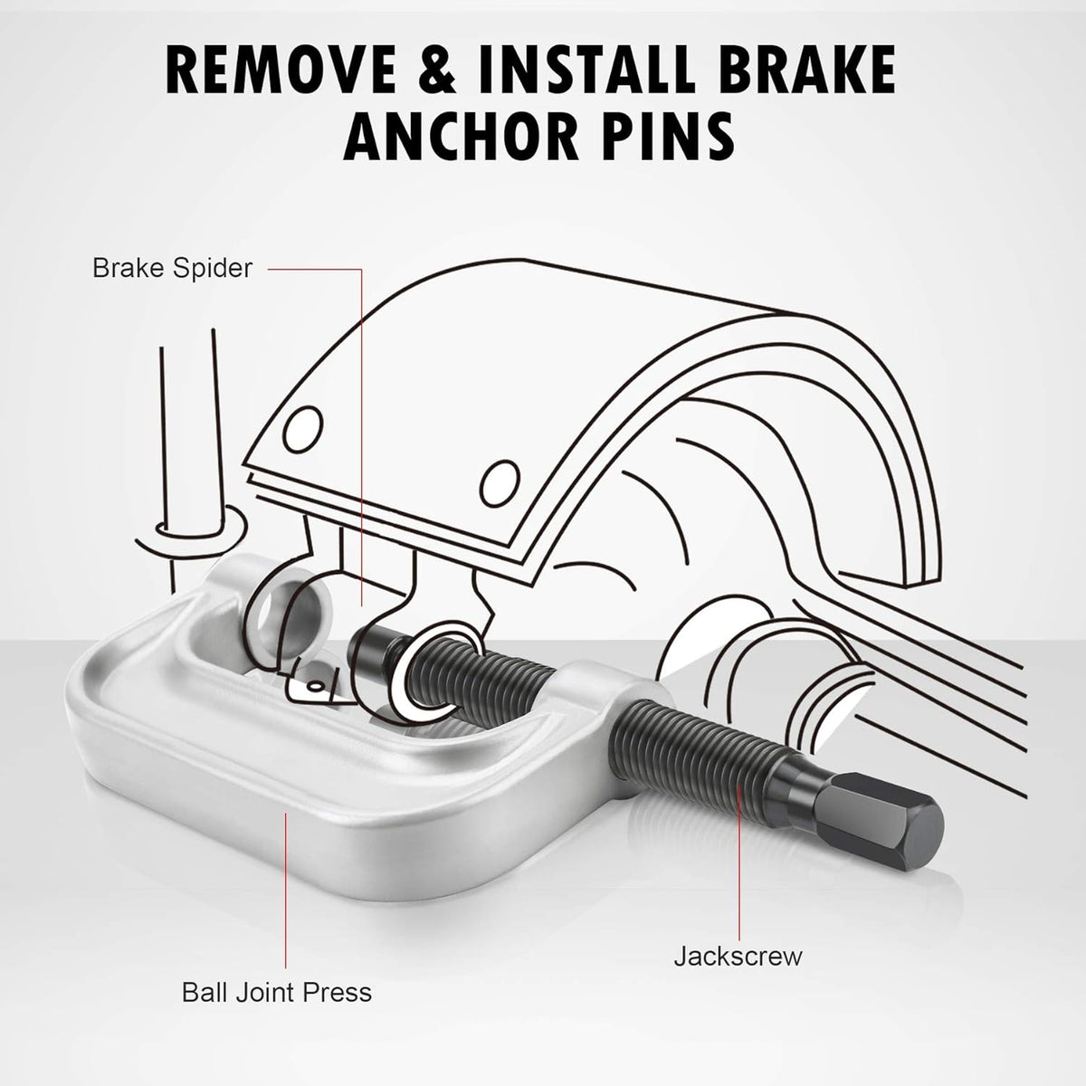 Ball Joint Press & U Joint Removal Tool Kit with 4wd Adapters, Pack of 2 Y564359