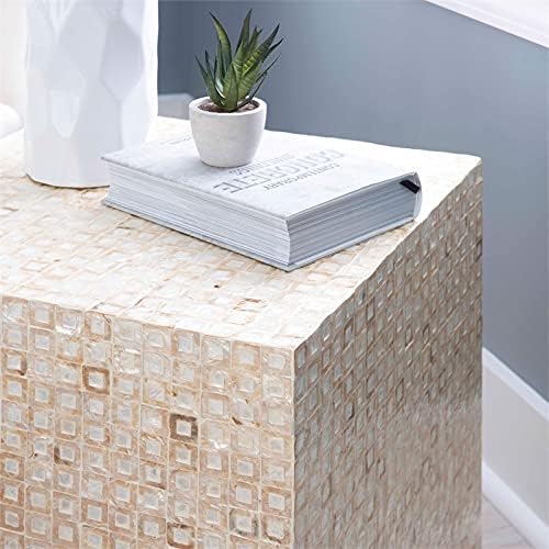 Ivory Square Accent Table C299591